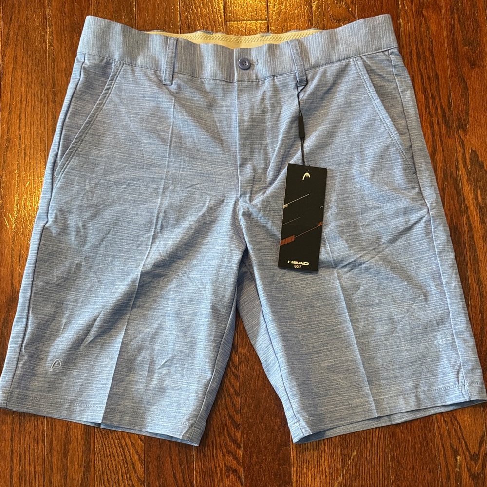 Head Men's Light Blue Flat Front Shorts